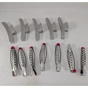Vintage Tip-Top Products Aluminum Hair Wave Clips and Sectioning Clips 12pc Set